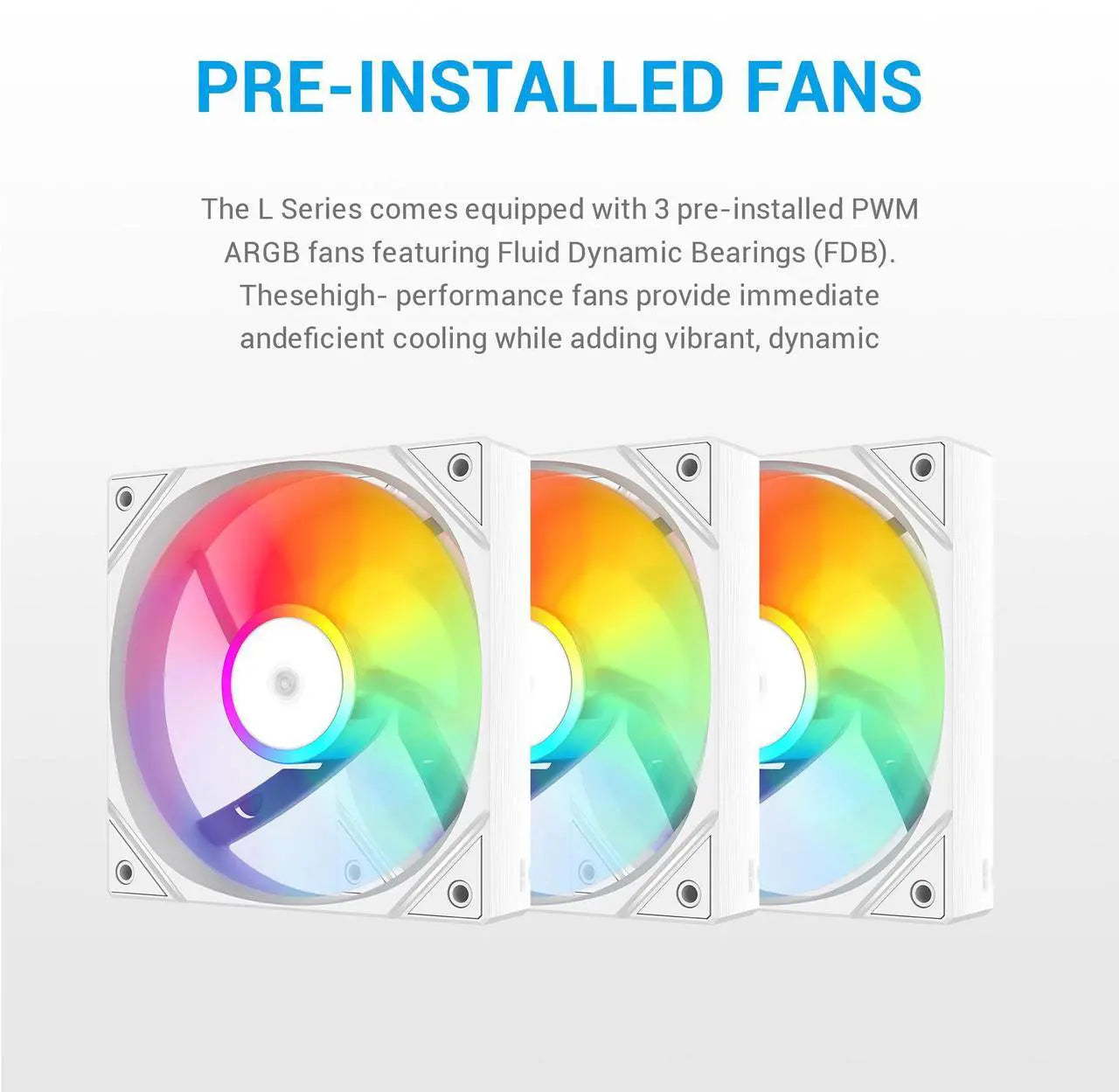 SAMA L60 360mm ARGB Liquid CPU Cooler - White | AIO Water Cooling System