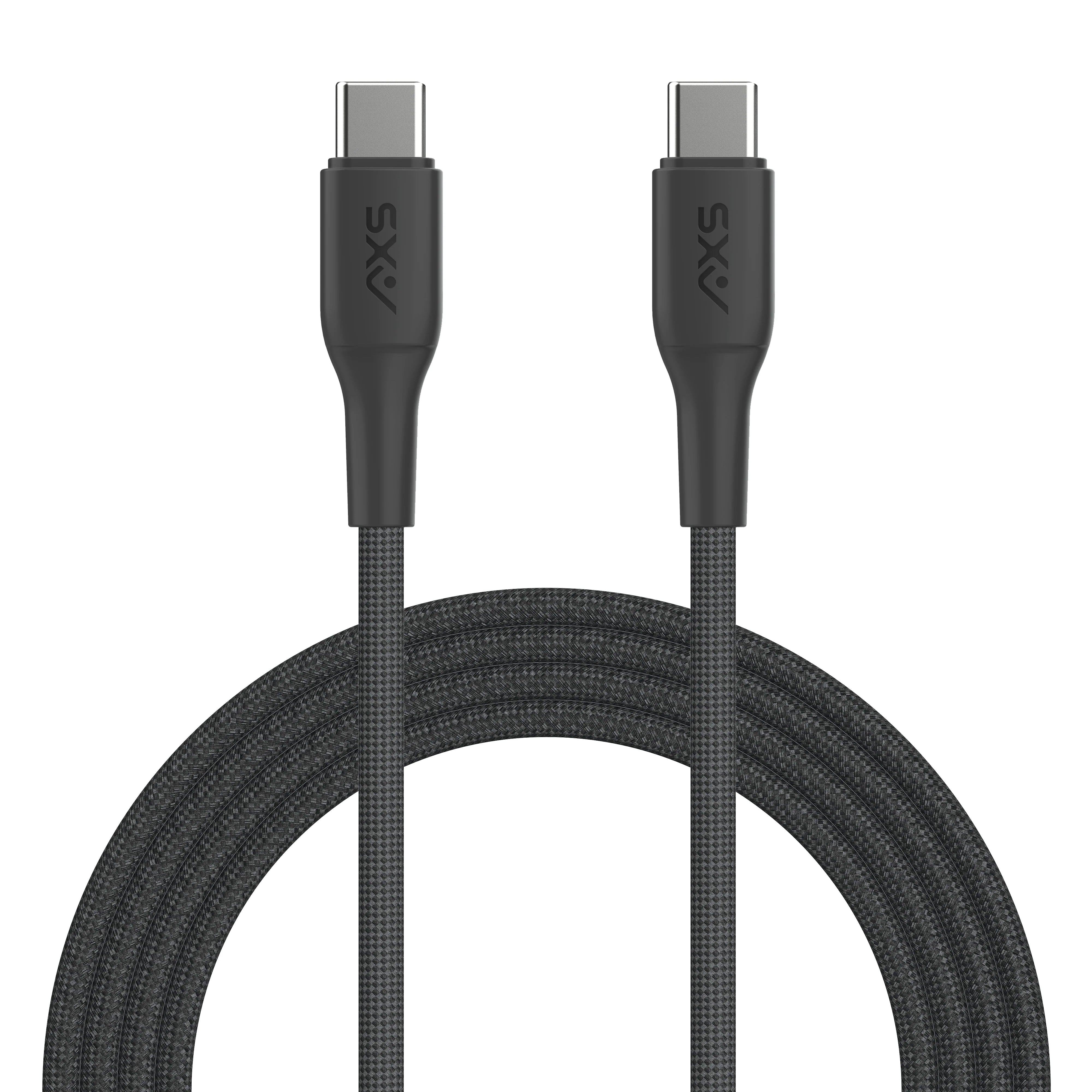 AXS 30W PROCharge GRS USB-C PD GaN Wall Charger with USB-C to USB-C Braided Cable - Black