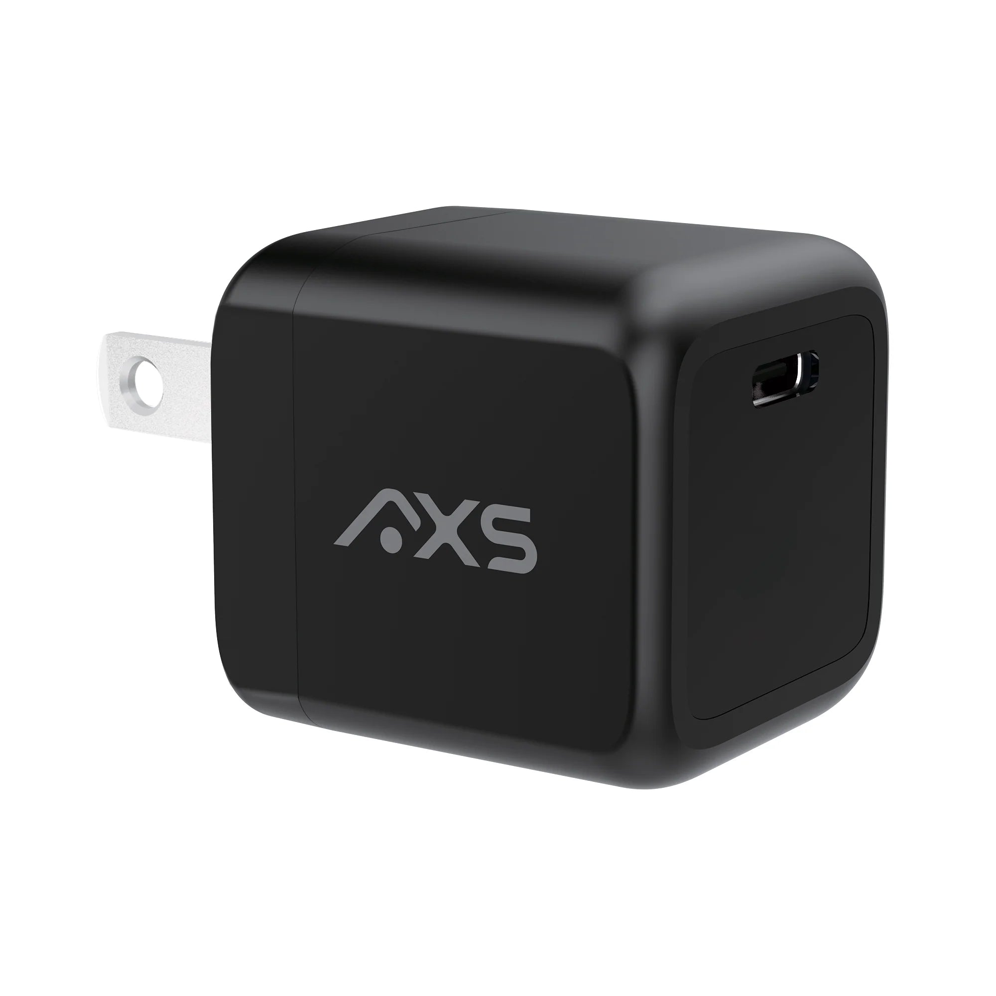 AXS 30W PROCharge GRS USB-C PD GaN Wall Charger with USB-C to USB-C Braided Cable - Black