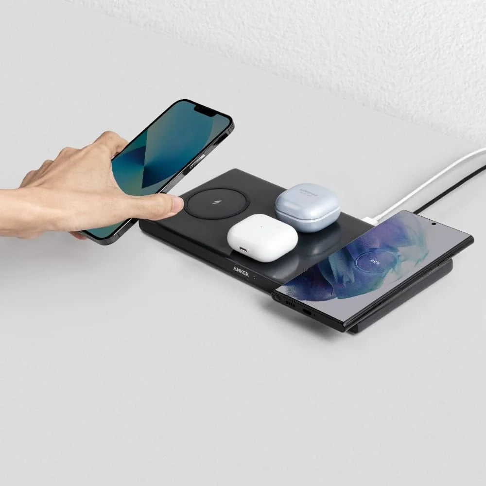 Anker 552 5-in-1 Wireless Charging Station with USB-A Port – Qi Compatible