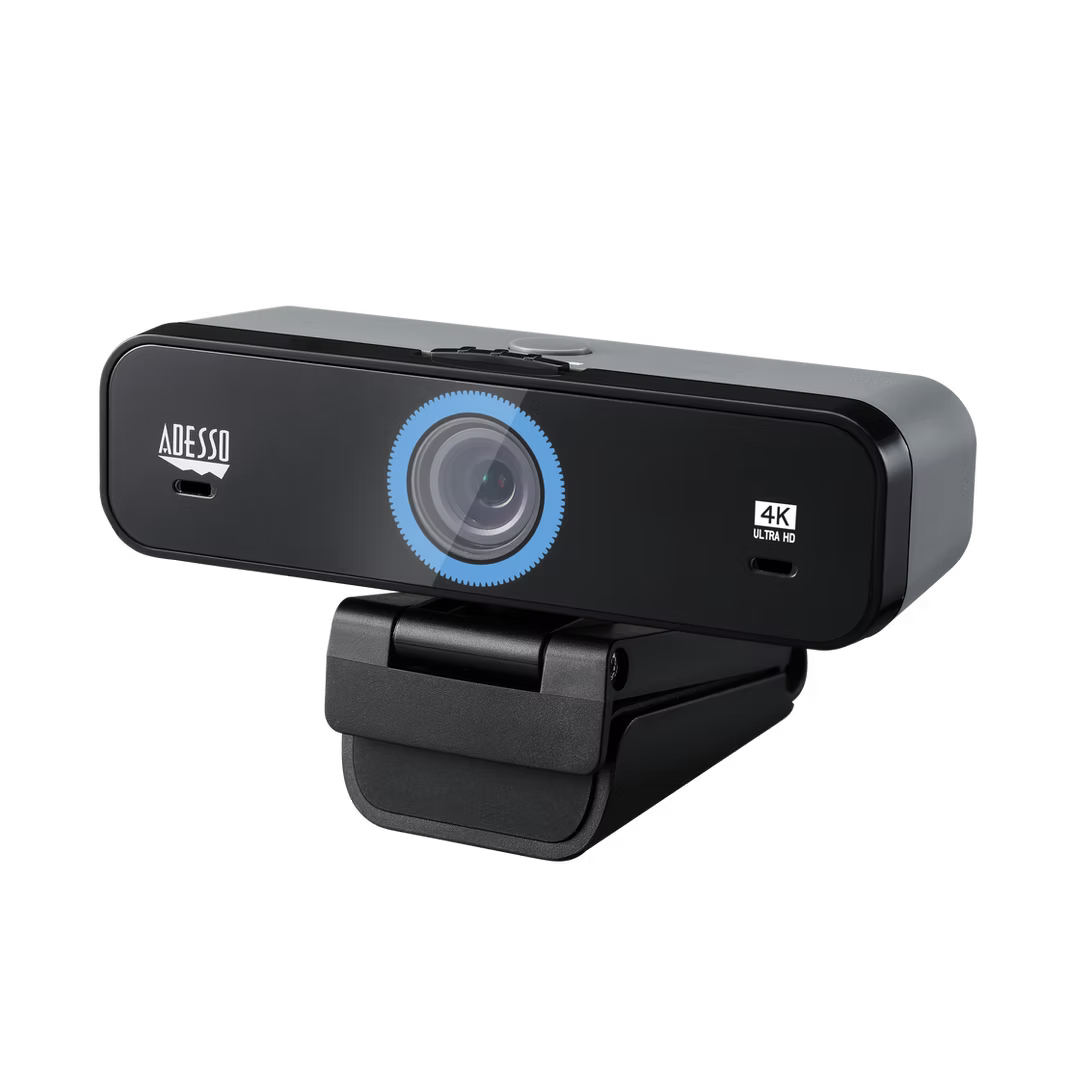 Adesso CyberTrack K4 4K Ultra HD Webcam with Dual Microphones & Privacy Switch