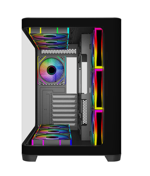 SAMA Neview 2851A Black ATX Mid-Tower Gaming Case | 4 ARGB Fans | 360mm Radiator Support