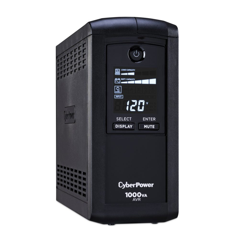 CyberPower CP1000AVRLCD 1000VA / 600W Line-Interactive UPS | AVR, LCD Display, 9 Outlets