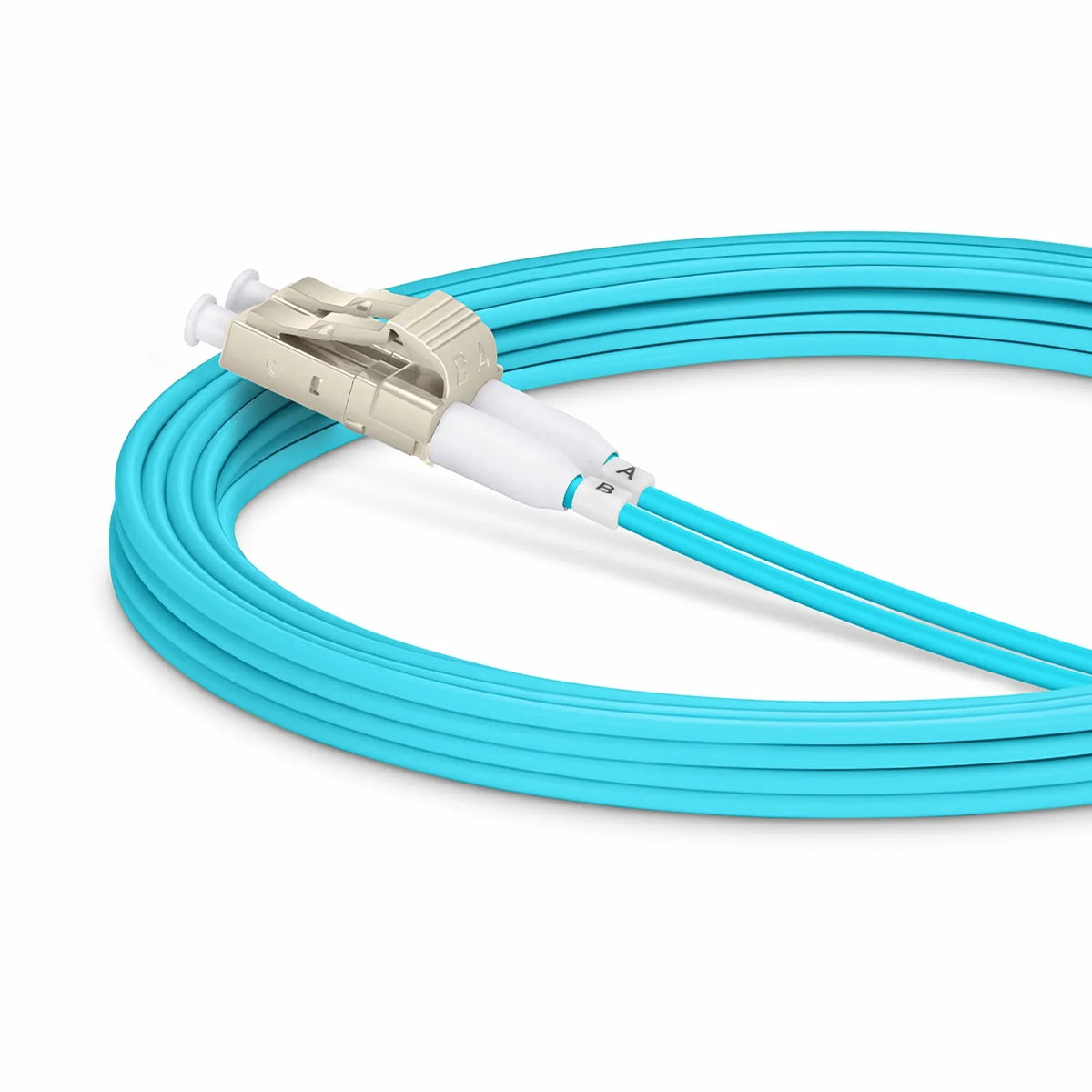 FS 3m OM4 Fiber Optic Patch Cable - LC UPC to LC UPC Short Boot Duplex
