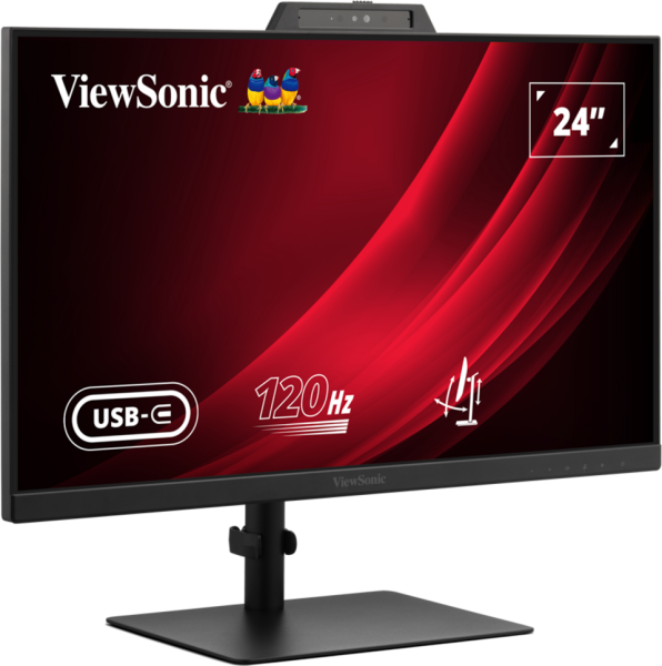 ViewSonic Video Conferencing Monitor VG2441V - 24" FHD | 120Hz, 4ms, USB-C, Windows Hello, 5MP Webcam