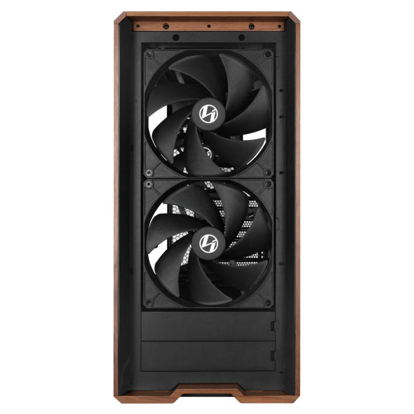 Lian Li LANCOOL 217 Black ATX Mid-Tower Case | 5 PWM Fans | Walnut Wood Accents