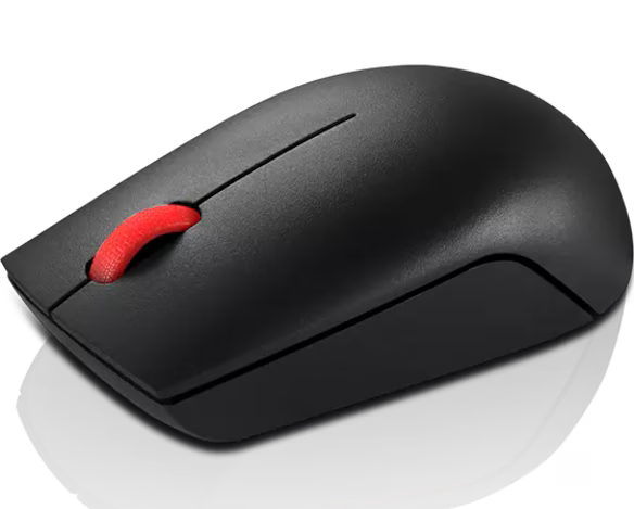 Lenovo Essential Compact Wireless Mouse – Compact Wireless Mouse – 1000 DPI – Black