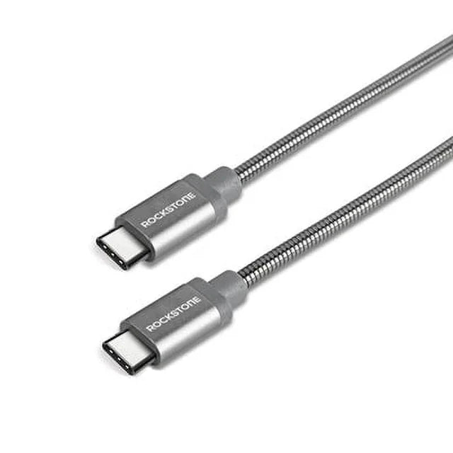 Rock & Stone Pet Proof Metal Braided USB-C to USB-C Cable (2 m)