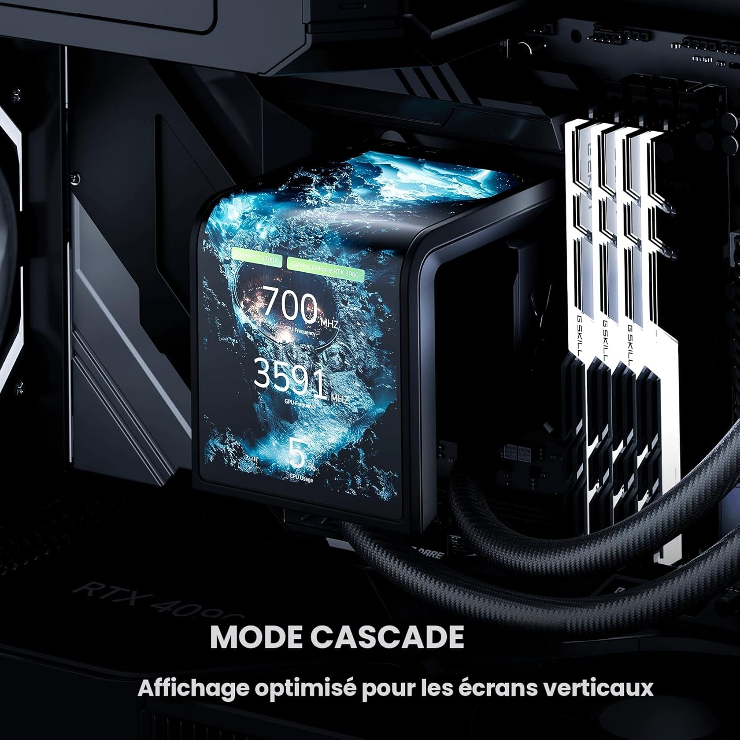 TRYX PANORAMA SE 360 ARGB AMOLED CPU Liquid Cooler - 360mm AIO Cooling System
