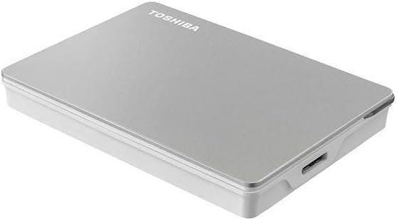 Toshiba Canvio Flex 2TB Portable External Hard Drive USB-C & USB 3.0 – Silver