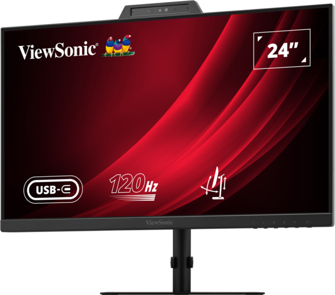 ViewSonic Video Conferencing Monitor VG2441V - 24" FHD | 120Hz, 4ms, USB-C, Windows Hello, 5MP Webcam