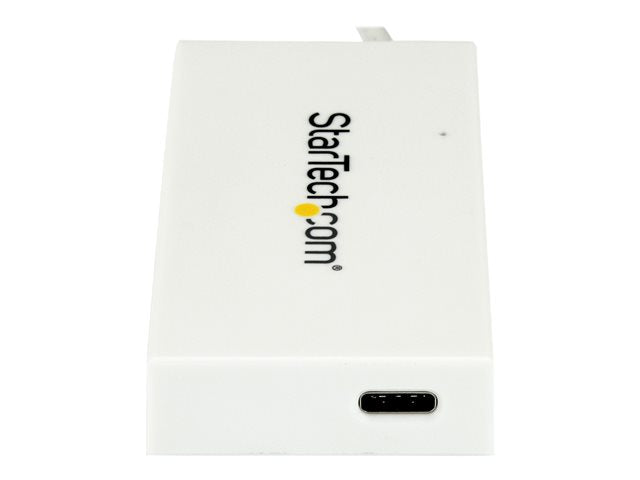 StarTech.com 4-Port USB-C Hub - 3x USB-A + 1x USB-C, 5Gbps, White | HB30C3A1CFBW
