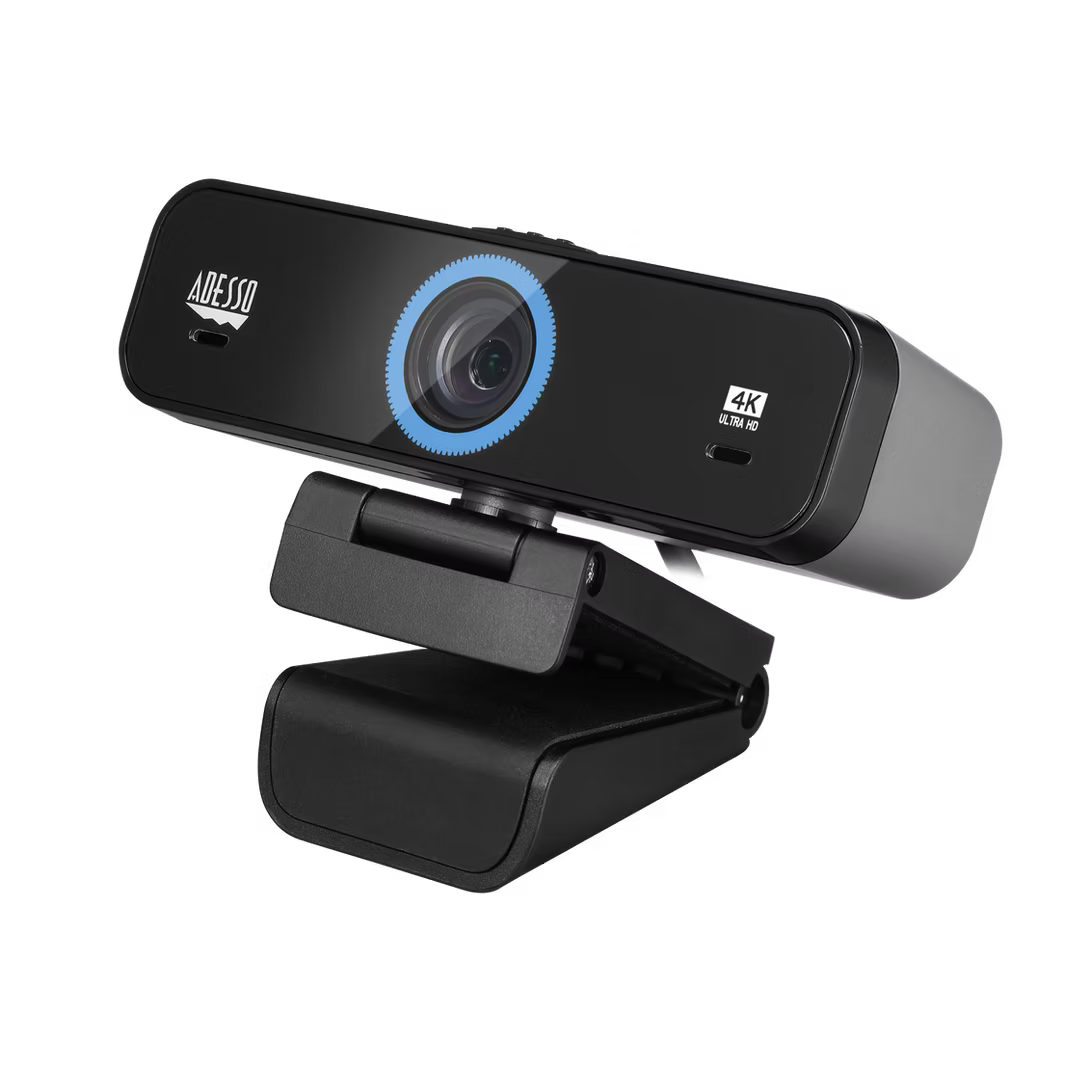 Adesso CyberTrack K4 4K Ultra HD Webcam with Dual Microphones & Privacy Switch