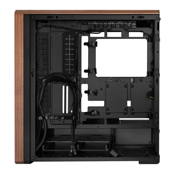 Lian Li LANCOOL 217 Black ATX Mid-Tower Case | 5 PWM Fans | Walnut Wood Accents