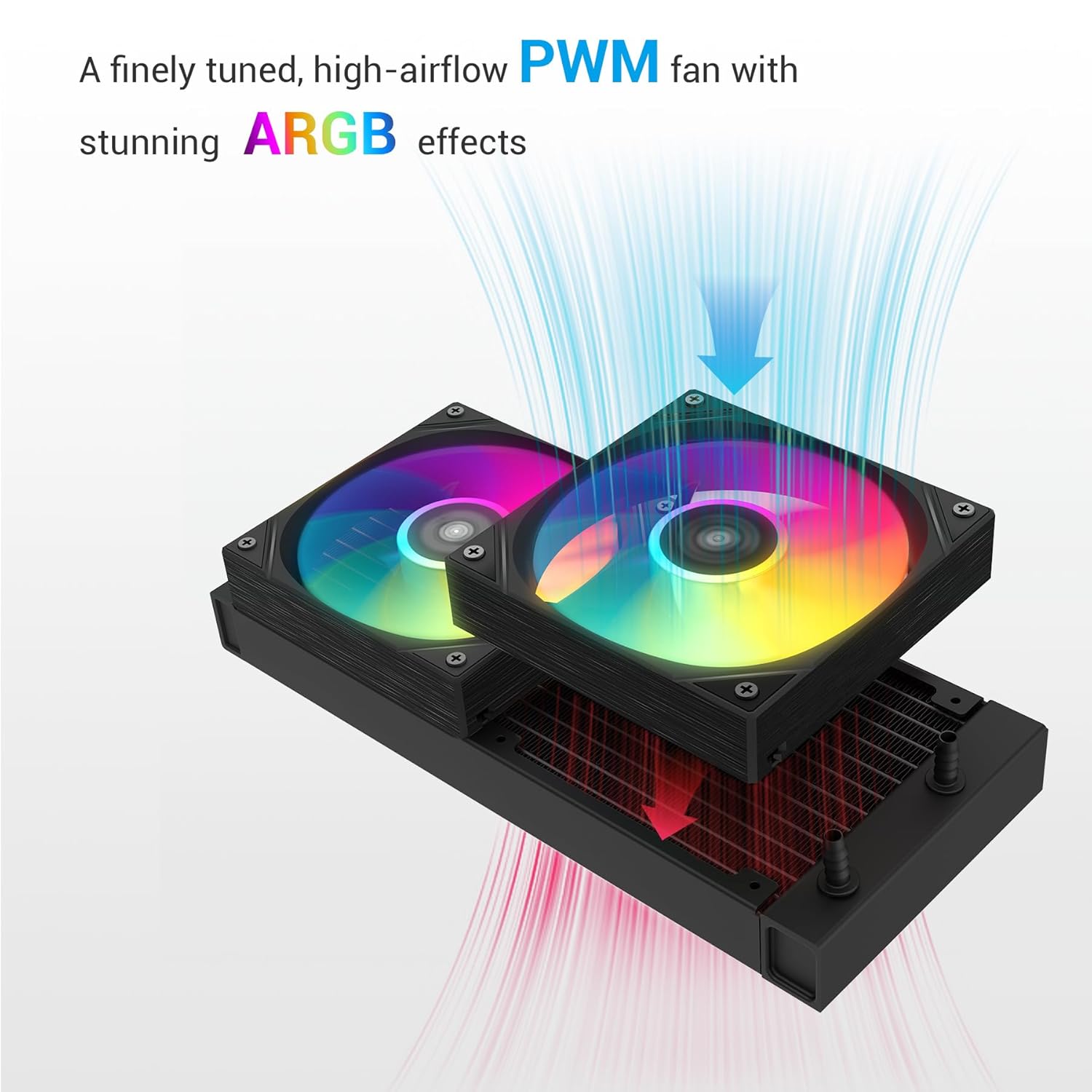 SAMA L40 ARGB CPU Liquid Cooler - 240mm AIO Water Cooling System