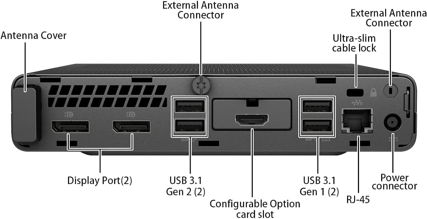 HP EliteDesk 800 G5 Mini – Core i5-9500T – 16GB RAM – 512GB SSD – Windows 11 Pro – Refurbished
