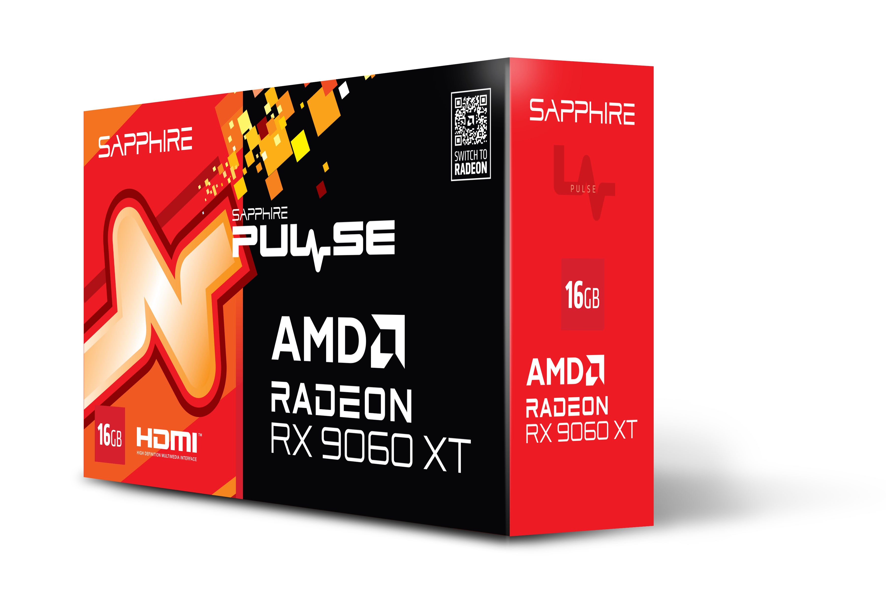 SAPPHIRE PULSE Radeon RX 9060 XT 16GB GDDR6 | Dual Fan, OC Edition, Compact Design
