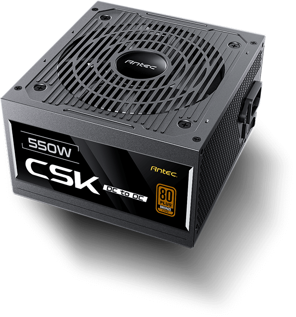 Antec CSK550DC 550W ATX Power Supply - 80 PLUS Bronze, 120mm Silent Fan, Non-Modular