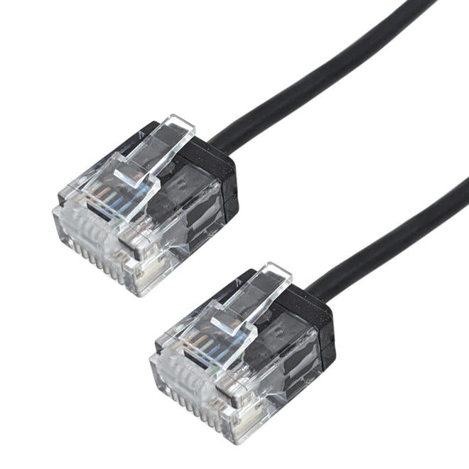 Cat6 UTP 32AWG Micro-Thin Ethernet Cable - 6in - Black