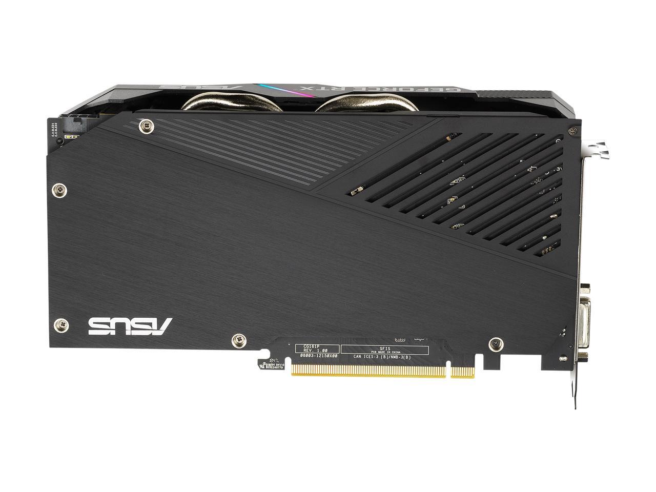 ASUS Dual GeForce RTX 2060 EVO OC Edition (PCIe 3.0, 12 Go GDDR6, HDMI, DisplayPort, DVI-D, ventilateur Axial-tech, technologie 0dB, Auto-Extreme)