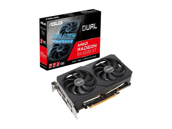 ASUS Dual AMD Radeon RX 6500XT OC Graphic Cards (DUAL-RX6500XT-O4G)