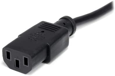 StarTech PXT10120 20 ft Standard Computer Power Cord - NEMA5-15P to C13 - Power Cable - IEC 320 EN 60320 C13 (M) to NEMA 5-15 (M) - 20 ft - Black