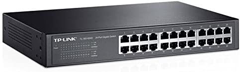 TP-Link TL-SG1024D 10/100/1000Mbps 24-Port Gigabit 13-inch Desktop/ Rackmountable Switch, 48Gbps Capacity