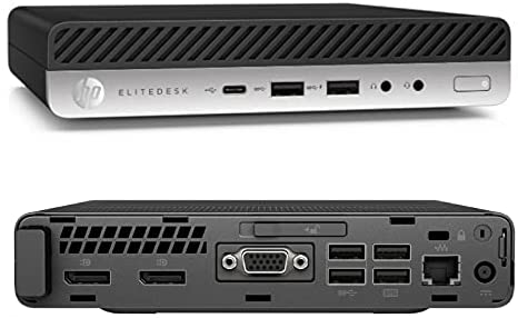 Refurbished HP EliteDesk 800 G3 Business Mini Desktop PC - Intel Quad-Core i5-6500, 256GB SSD, 8GB DDR4, USB Type-C, DisplayPort, Windows 10 VIP
