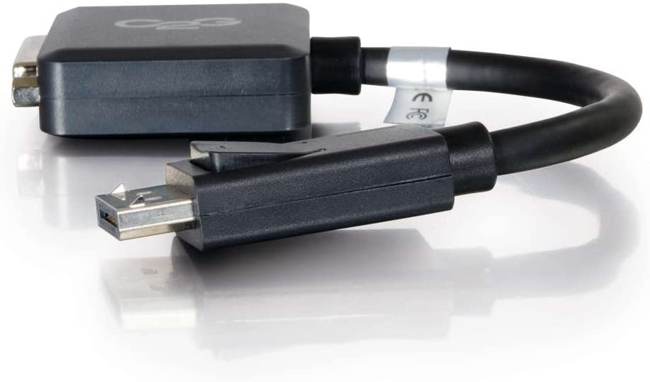 C2G 54321 Convertisseur adaptateur DisplayPort mâle vers Single Link DVI-D femelle, conforme TAA, noir (8 pouces)