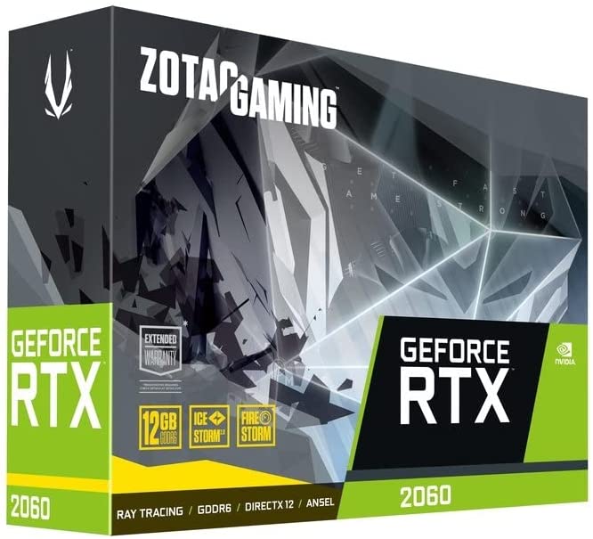 Carte vidéo ZOTAC GeForce RTX 2060 12 Go GDDR6 PCI Express 3.0 ZT-T20620F-10M