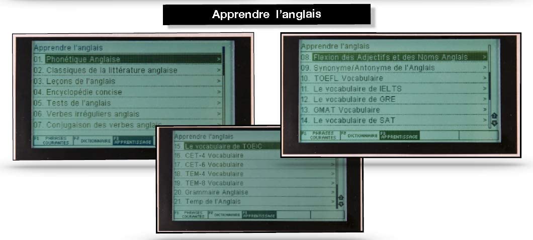 Dictionnaire électronique Français-Anglais COMET LV4-D avec ajout de langues possibles