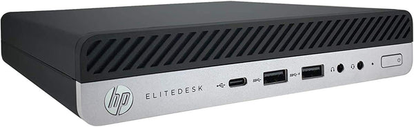 HP EliteDesk 800 G5 Mini - 9e génération Intel Core i5-9500T 6 cœurs jusqu'à 3,70 GHz, 8 Go de mémoire DDR4, 256 Go NVMe Solid State Drive, WiFi-6 avec Bluetooth 5.0