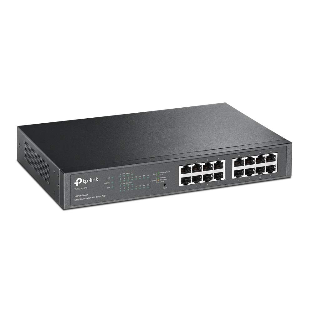 TP-LINK TL-SG1016PE 16-Port Gigabit Easy Smart PoE Switch with 8-Port PoE+