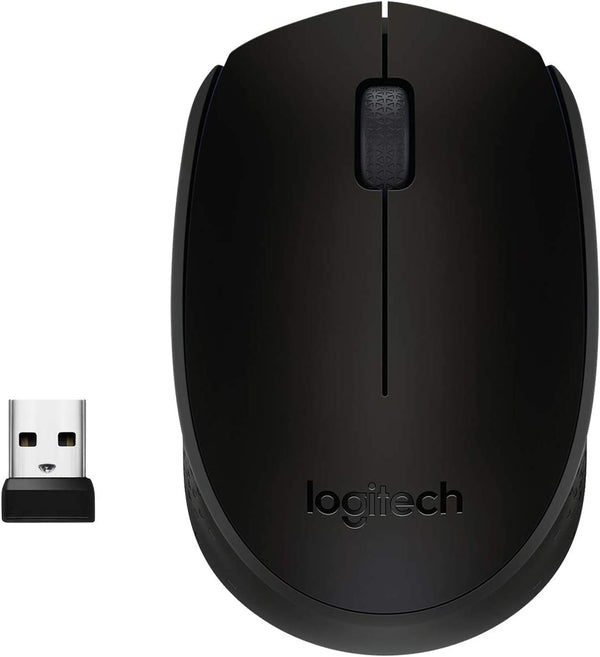 Logitech M170 Wireless Mouse, 2.4 GHz with USB Mini Receiver, Optical Tracking, 12-Months Battery Life, Ambidextrous PC / Mac / Laptop - Black