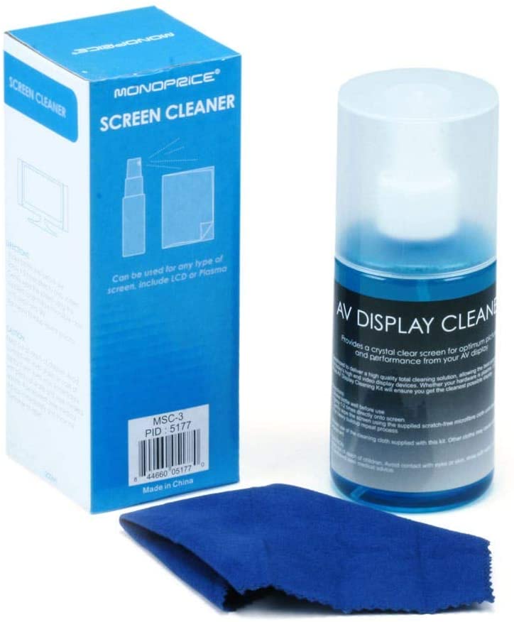 Monoprice Universal Screen Cleaner (Large Bottle) for LCD & Plasmas TV, all iPad, iPhone, Galaxy Tabs, and smartphones