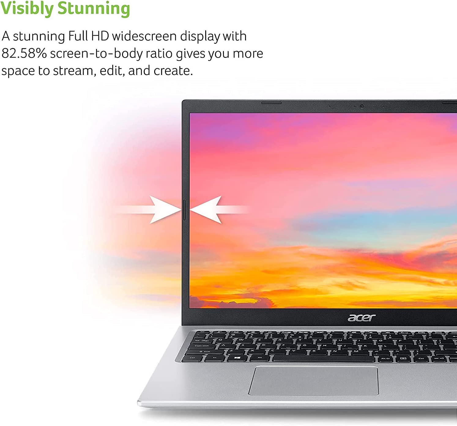 Acer Aspire 5 A515 15.6" FHD Slim Laptop ( Intel 2-Core 11th Gen i3-1115G4 8GB RAM 512GB NVMe SSD Intel UHD Graphics WiFi AX BT RJ45 HDMI Webcam USB-C ) Windows 10 Pro w