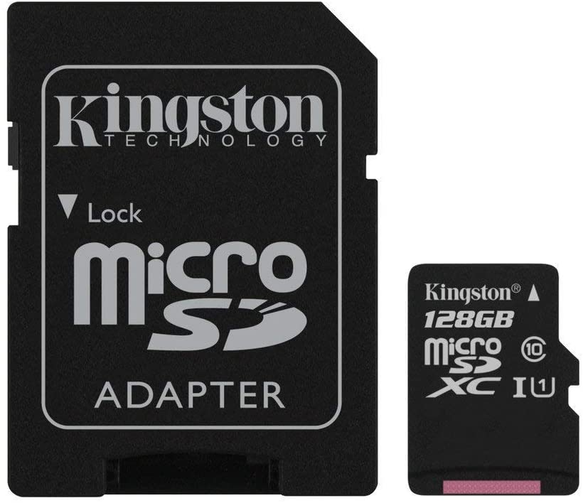 Kingston Carte microSDXC Canvas Select 80R CL10 UHS-I 128 Go + adaptateur