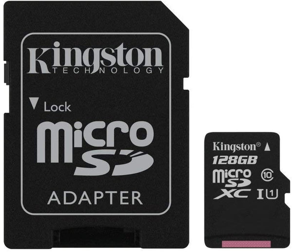 Kingston 128GB microSDXC Canvas Select 80R CL10 UHS-I Card+Adptr