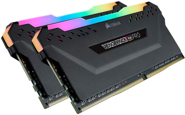 Mémoire de bureau CORSAIR Vengeance RGB PRO 64 Go (2 x 32 Go) DDR4 3200 (PC4-25600) C16 – Noir