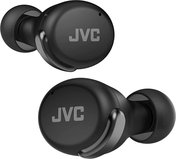 JVC Compact True Wireless Headphones with Active Noise Cancelling, Low-Latency Mode for Gaming and Movies, Bluetooth 5.2, Long Battery Life (up to 21 Hours) - HAA30TB (Black)