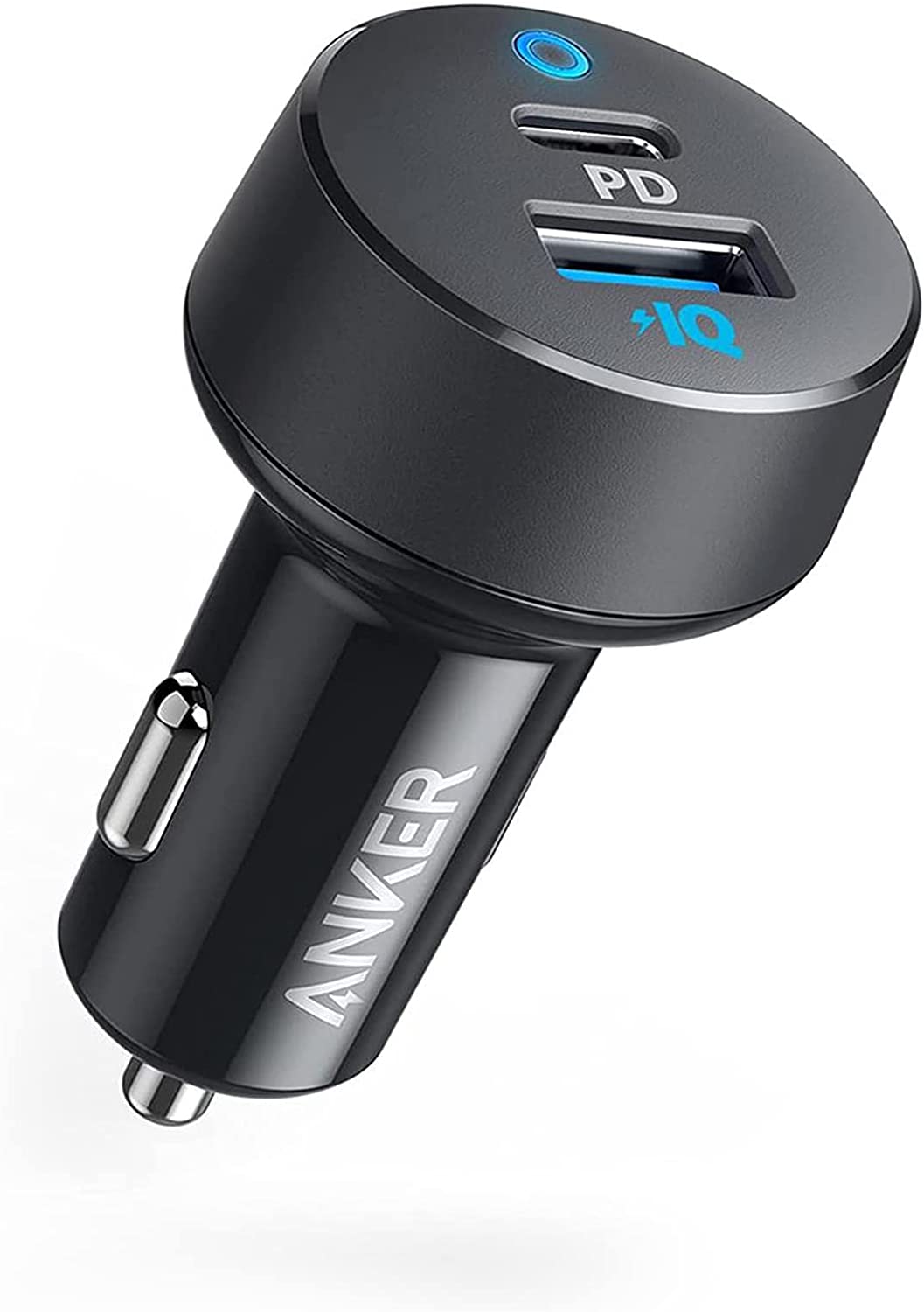 Anker Car Charger USB C, 32W 2-Port Compact Type C Car Charger with 20W Power Delivery and 12W PowerIQ, PowerDrive PD 2 with LED