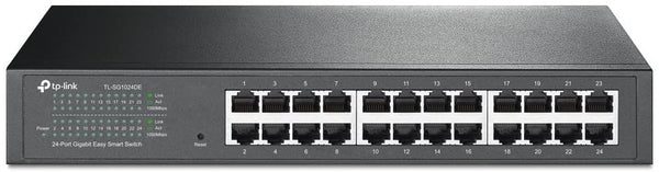 TP-Link 24-Port Gigabit Easy Smart Switch with 24 10/100/1000 Mbps RJ45 Ports, MTU/Port/Tag-Based VLAN, QoS and IGMP (TL-SG1024DE)