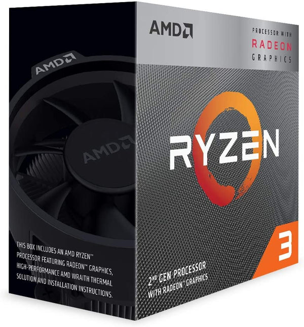 Processeur de bureau déverrouillé AMD Ryzen 3 3200G 4 cœurs avec carte graphique Radeon