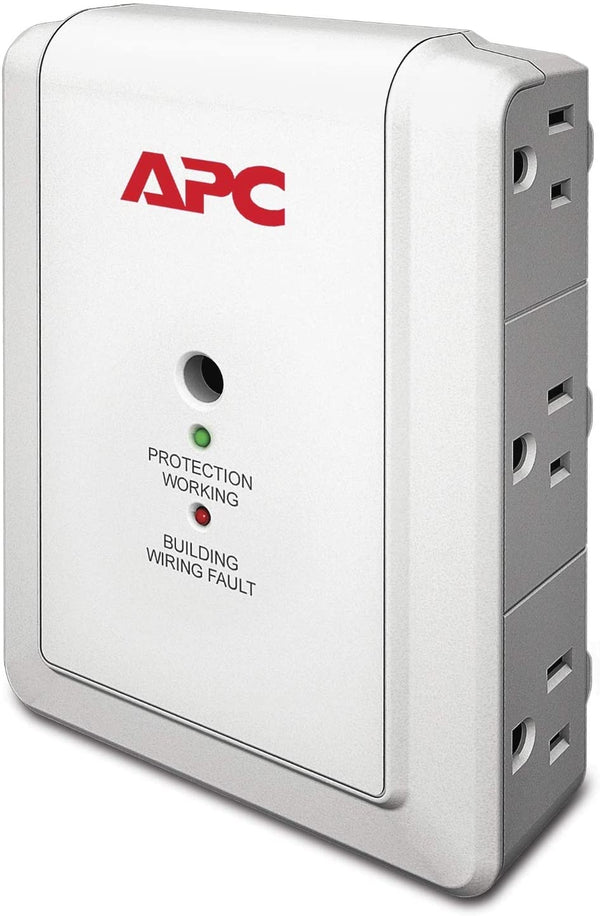 APC 6-Outlet Wall Surge Protector 1080 Joules, SurgeArrest Essential (P6W)