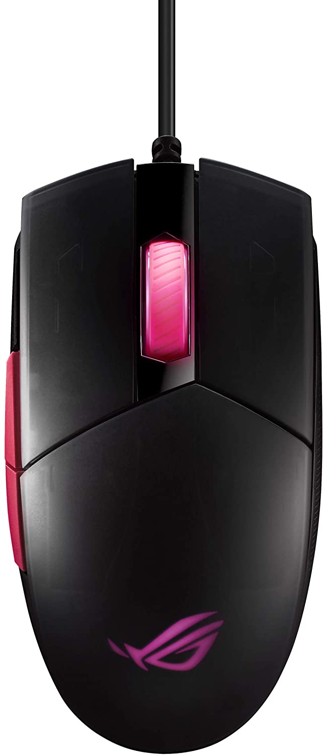 Gaming Mouse - ASUS ROG Strix Impact II Electro Punk (5 Programmable Buttons, RGB Lighting, Lightweight-Ergonomic)