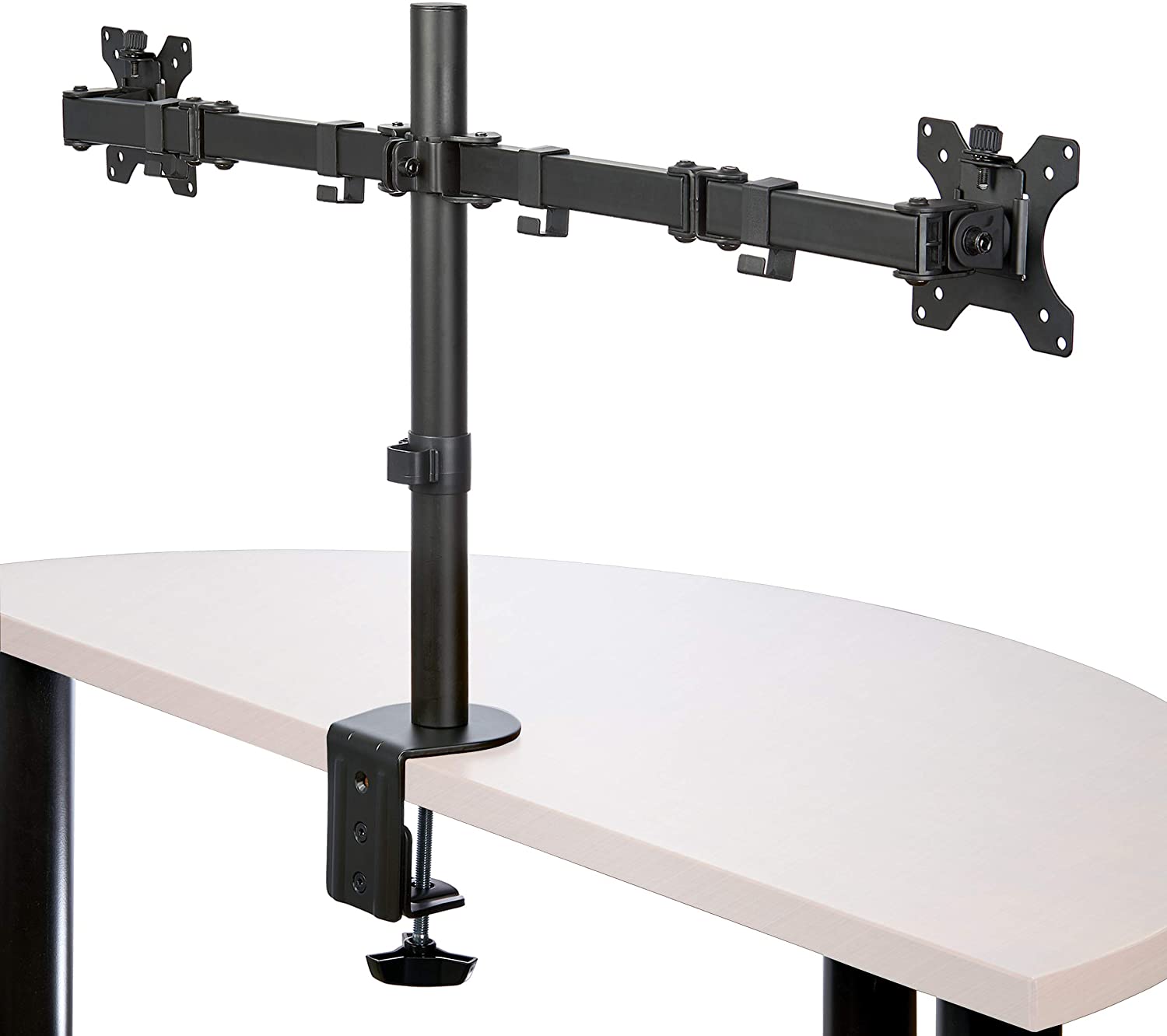 StarTech Desk Mount Dual Monitor Arm  (Desk Clamp for 32" Display/Ergonomic Articulating Monitor Arm/Height Adjustable/Tilt/Swivel/Rotating)