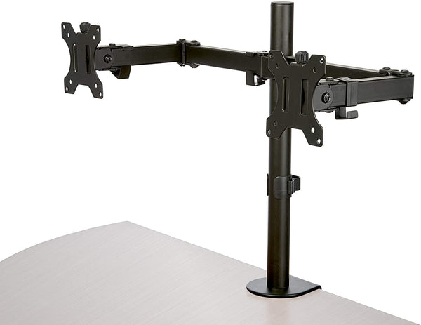Bras de moniteur double StarTech pour montage sur bureau (pince de bureau pour écran 32"/bras de moniteur articulé ergonomique/réglable en hauteur/inclinable/pivotant/rotatif)
