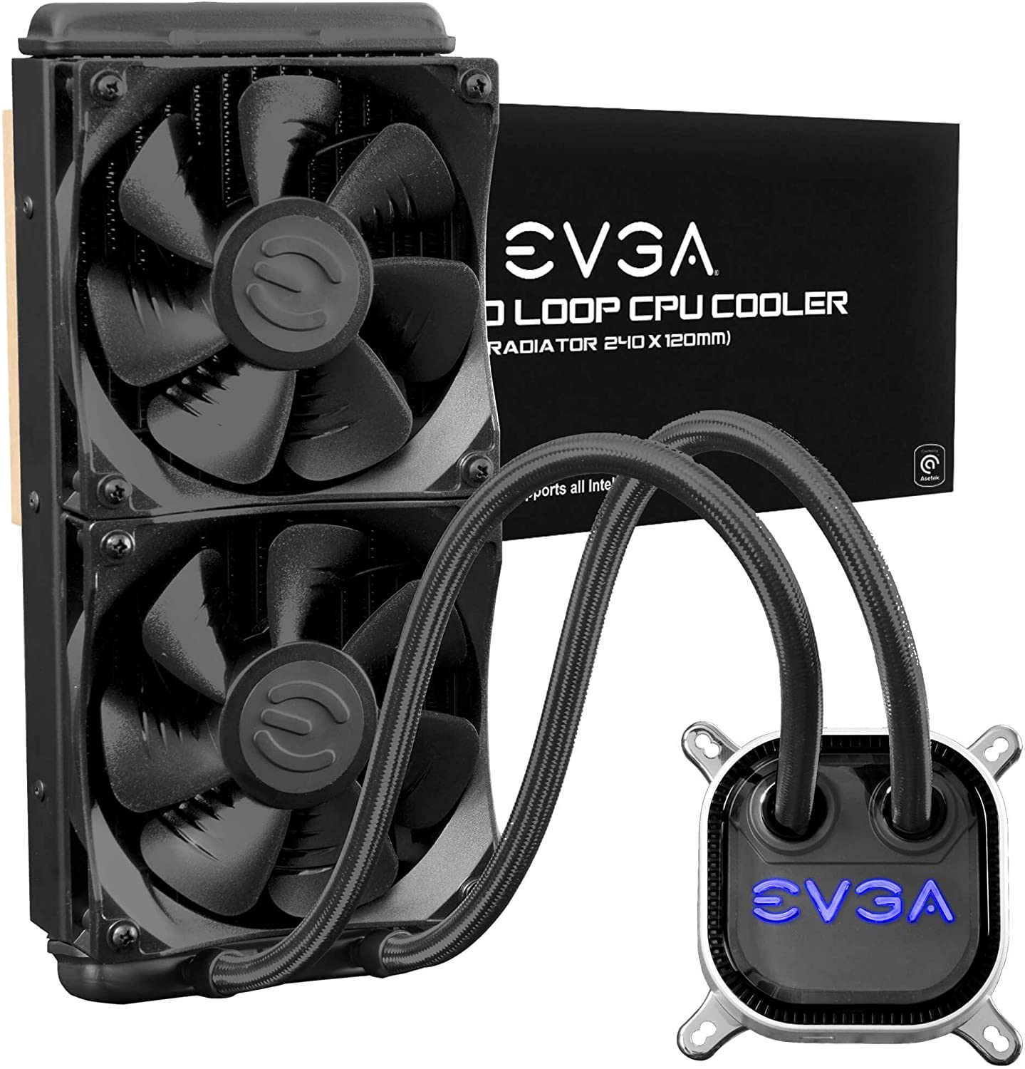 EVGA CLC 240 Liquid/Water CPU Cooler, RGB LED Cooling 400-HY-CL24-V1