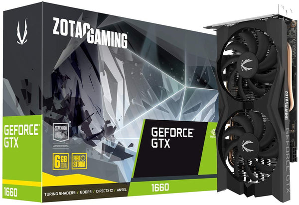 ZOTAC GAMING GeForce GTX 1660 6 Go GDDR5 Carte graphique de jeu 192 bits, super compacte, ZT-T16600K-10M