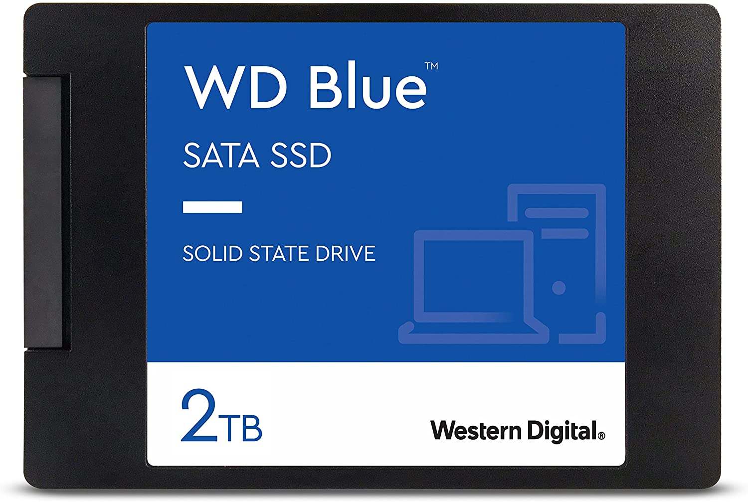 WD Blue 3D NAND Internal PC SSD - SATA III 6 Gb/s, 2.5"/7mm, Up to 560 MB/s
